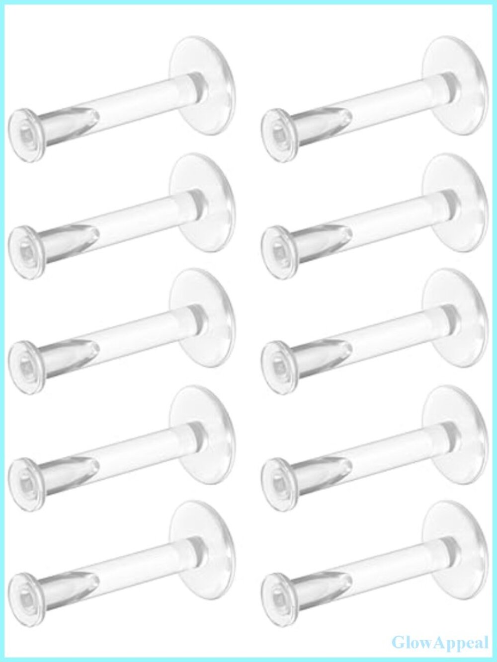 Clear Bioflex Piercing Retainers for Ears, Nose, Lip - Labret Studs